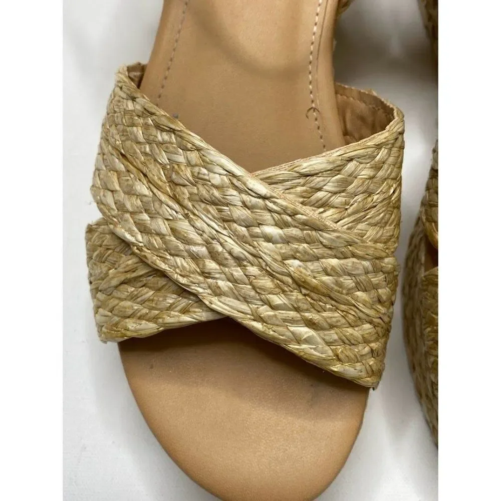 Seven Dials Virginia Espadrille Wedge Sandals Shoes 9.5‎ Women's Adjustable NEW